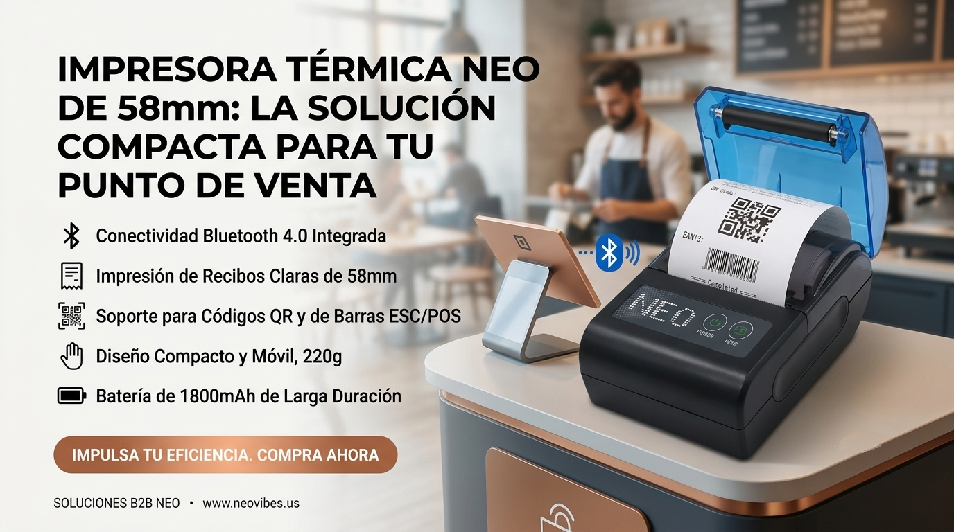 Impresora Térmica NEO de 58mm La Solución Compacta para Tu Punto de Venta